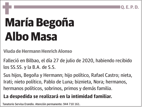 María Begoña Albo Masa