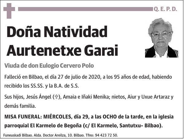 Natividad Aurtenetxe Garai