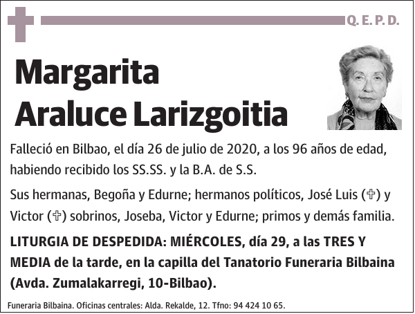 Margarita Araluce Larizgoitia