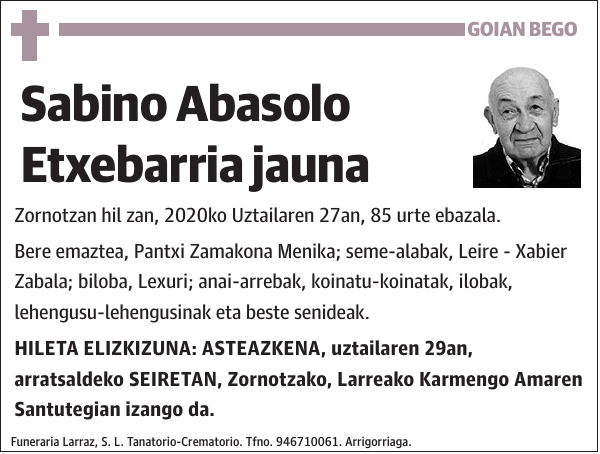 Sabino Abasolo Etxebarria