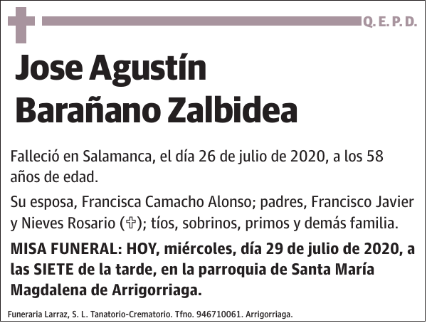 Jose Agustín Barañano Zalbidea