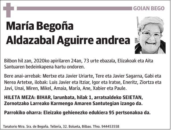 María Begoña Aldazabal Aguirre