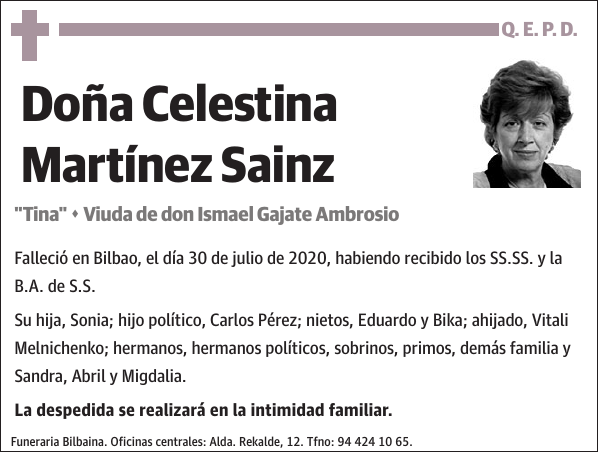 Celestina Martínez Sainz 'Tina'