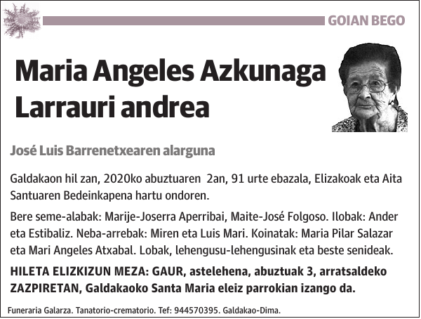 Maria Angeles Azkunaga Larrauri