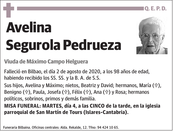 Avelina Segurola Pedrueza