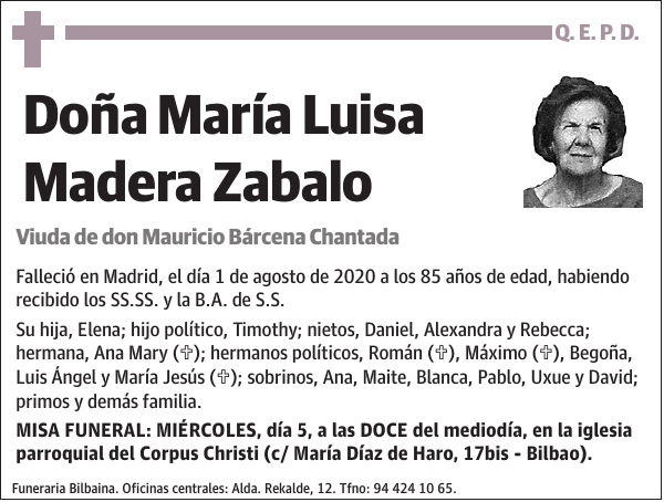 María Luisa Madera Zabalo