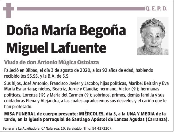 María Begoña Miguel Lafuente