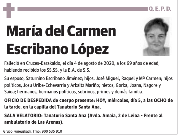 María del Carmen Escribano López