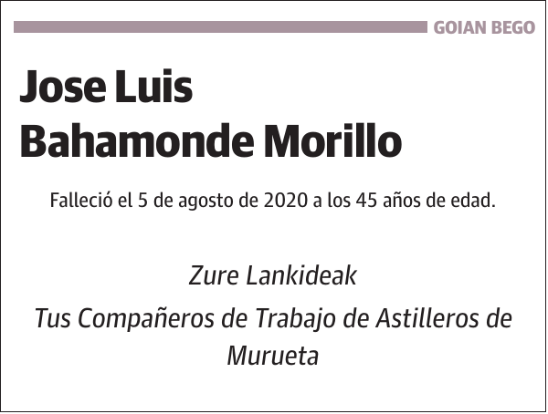 Jose Luis Bahamonde Morillo