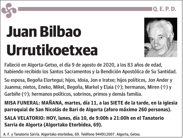 Juan Bilbao Urrutikoetxea