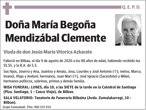 María Begoña Mendizábal Clemente