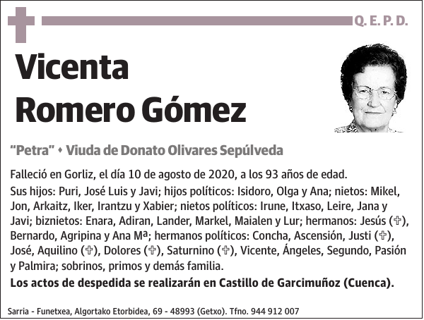 Vicenta Romero Gómez