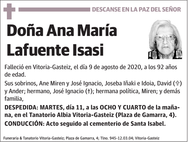 Ana María Lafuente Isasi