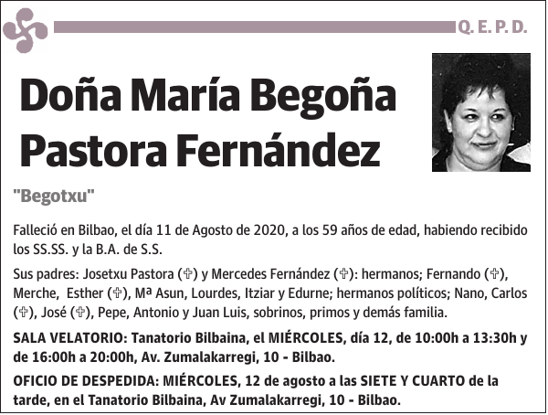 María Begoña Pastora Fernández