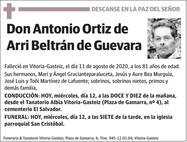 Antonio Ortiz de Arri Beltrán de Guevara