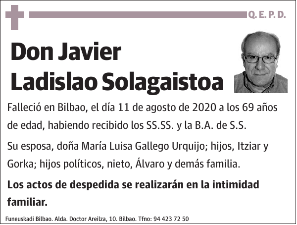 Javier Ladislao Solagaistoa