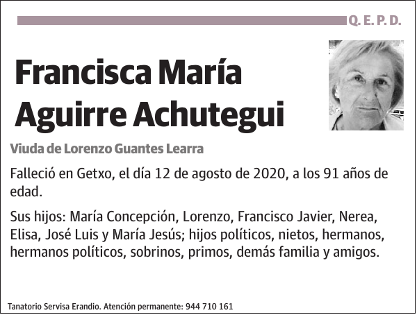 Francisca María Aguirre Achutegui