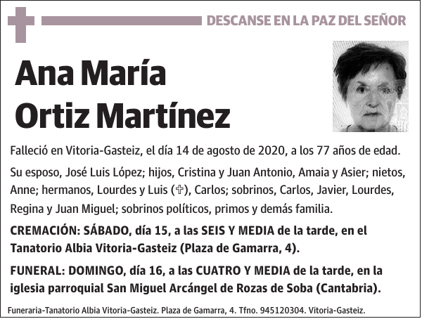 ANA MARÍA ORTIZ MARTÍNEZ