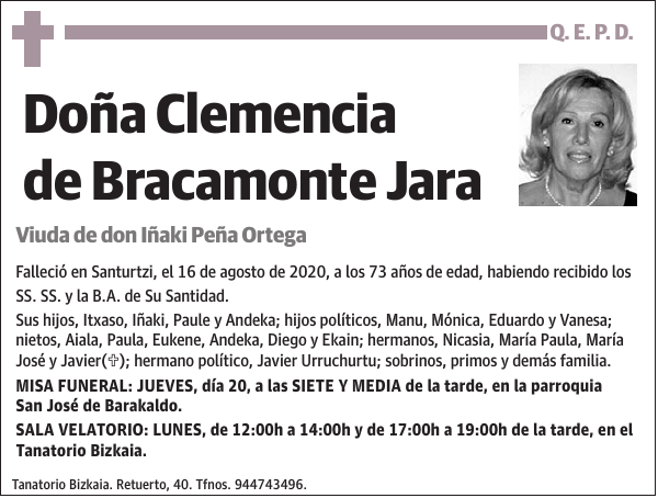 Clemencia de Bracamonte Jara