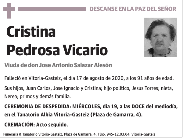 Cristina Pedrosa Vicario