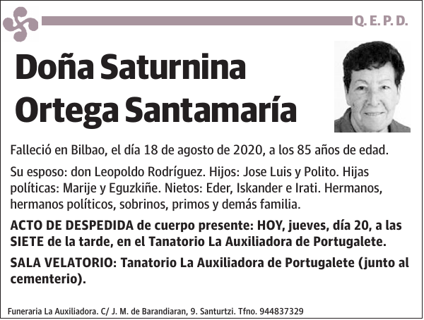 Saturnina Ortega Santamaría