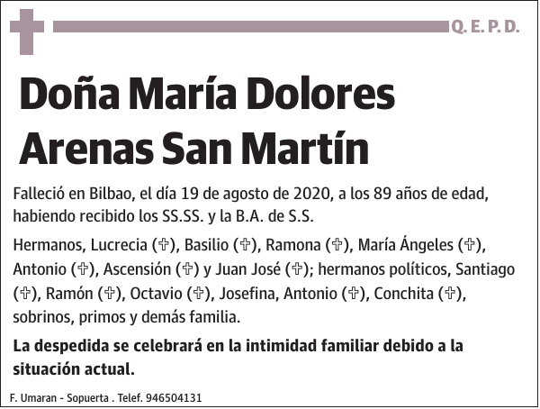 María Dolores Arenas San Martín