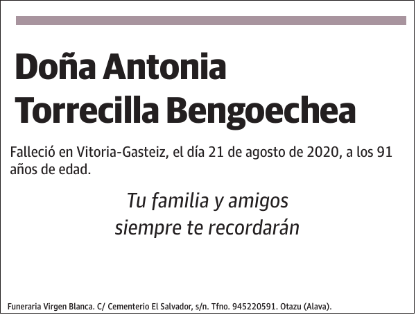 Antonia Torrecilla Bengoechea