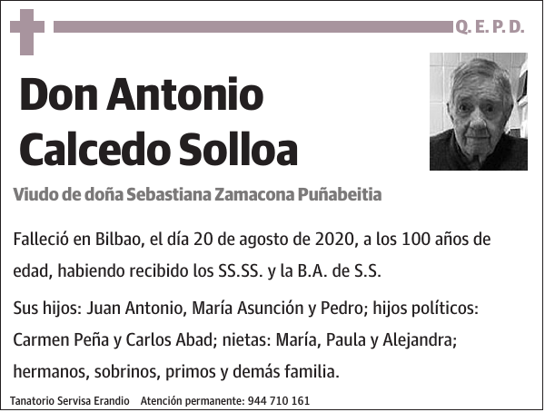 Antonio Calcedo Solloa