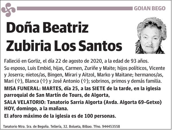 Beatriz Zubiria Los Santos