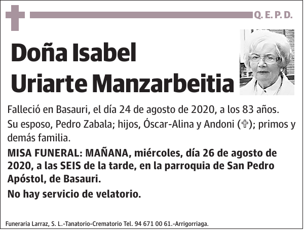 Isabel Uriarte Manzarbeitia