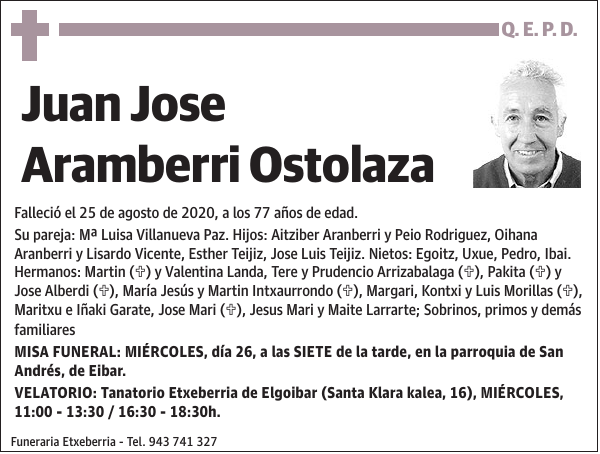 Juan Jose Aramberri Ostolaza