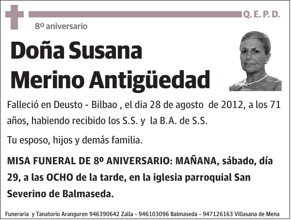 Susana Merino Antigüedad