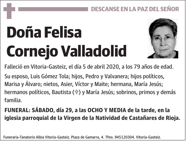 Felisa Cornejo Valladolid