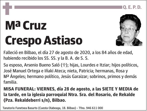 Mª Cruz Crespo Astiaso