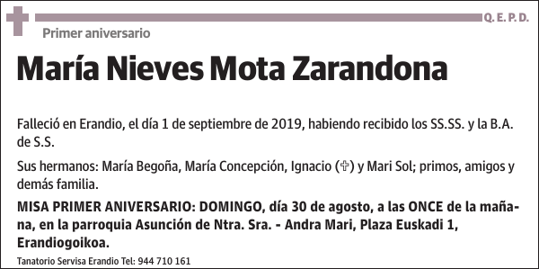 María Nieves Mota Zarandona