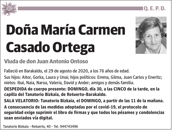 María Carmen Casado Ortega