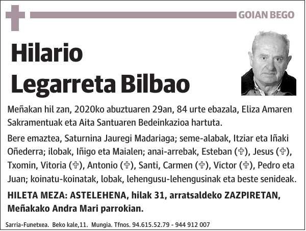 Hilario Legarreta Bilbao