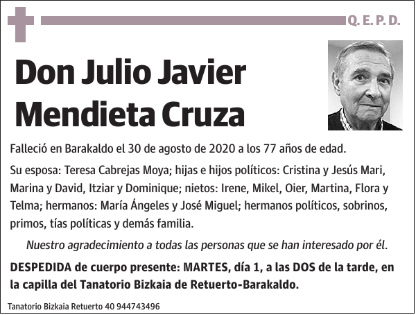 Julio Javier Mendieta Cruza