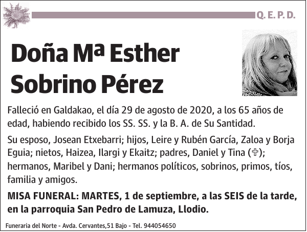 Mª Esther Sobrino Pérez