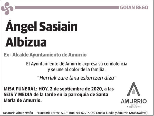 Ángel Sasiain Albizua Ex