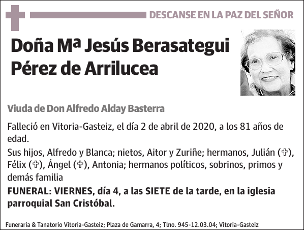 Mª Jesús Berasategui Pérez de Arrilucea