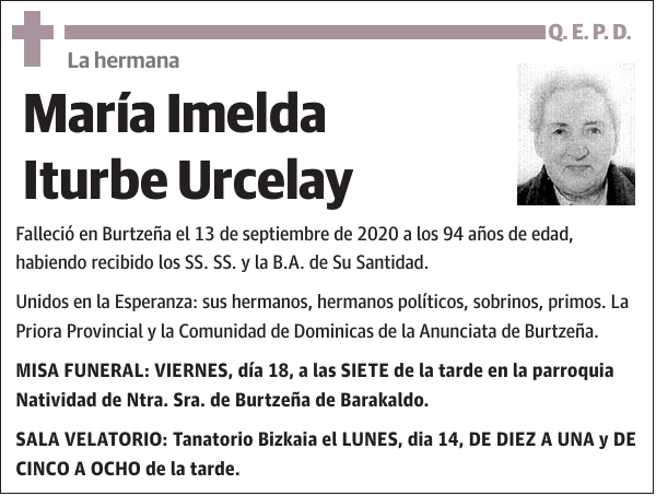 María Imelda Iturbe Urcelay