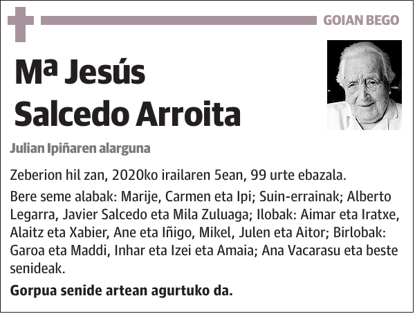 Mª Jesús Salcedo Arroita