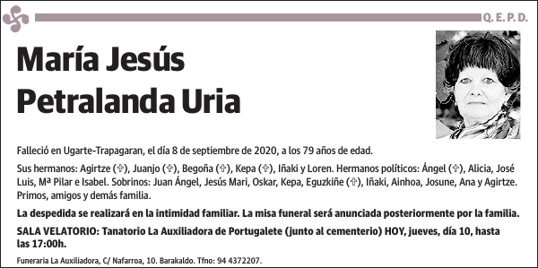 María Jesús Petralanda Uria