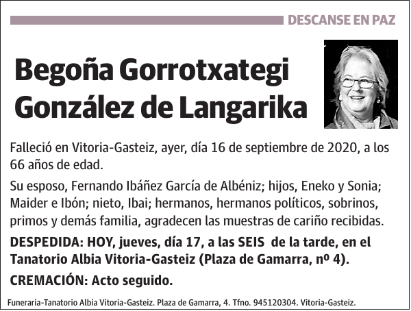 Begoña Gorrotxategi González de Langarika