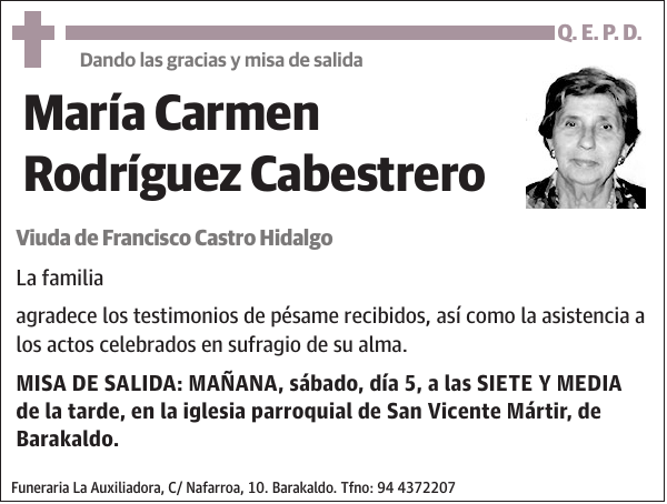 María Carmen Rodríguez Cabestrero