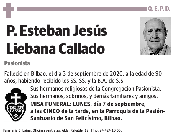 P. Esteban Jesús Liebana Callado