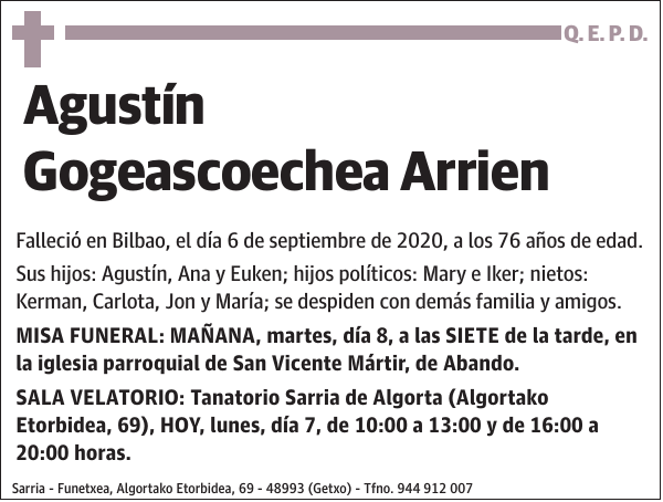 Agustín Gogeascoechea Arrien