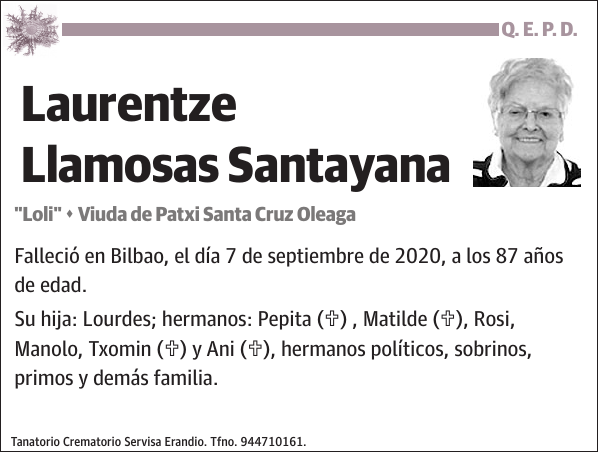Laurentze Llamosas Santayana
