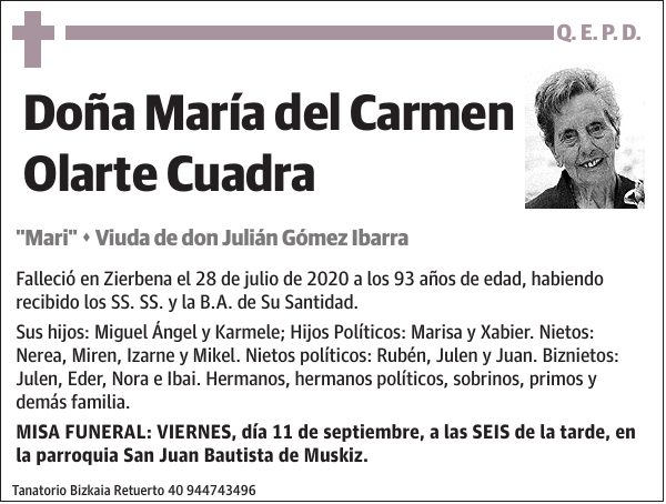 María del Carmen Olarte Cuadra